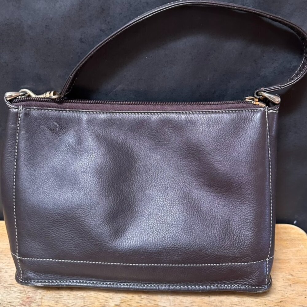 Vintage Ili Leather Bag Mini Shoulder Bag Handbag Brown